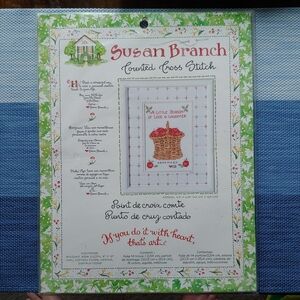 Bucilla Cross Stitch Kit with Red and Green Threads